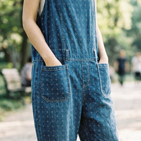 Ivanna - Oversized Cotton Patchwork Jumpsuit Pants
