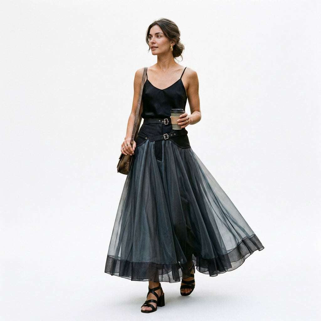 Katarina - Elegant Patchwork Tulle Skirt