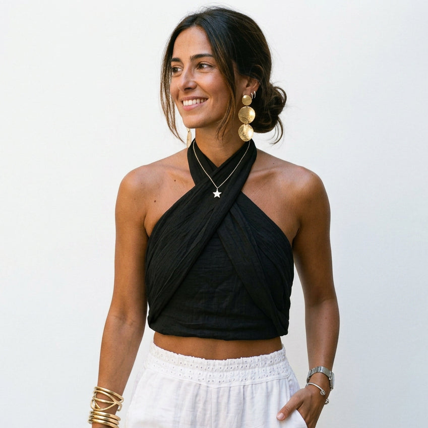 Giselle - Stylish Fitted White Tank Top for Women