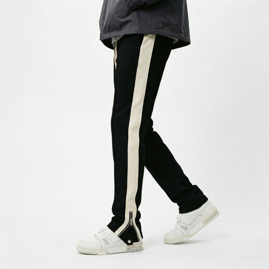 90s Inspired Straight Fit Cotton Blend Pants