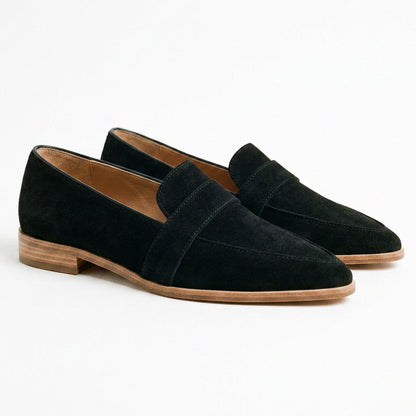 Adele - Elegant Black Penny Loafers for Women DONE