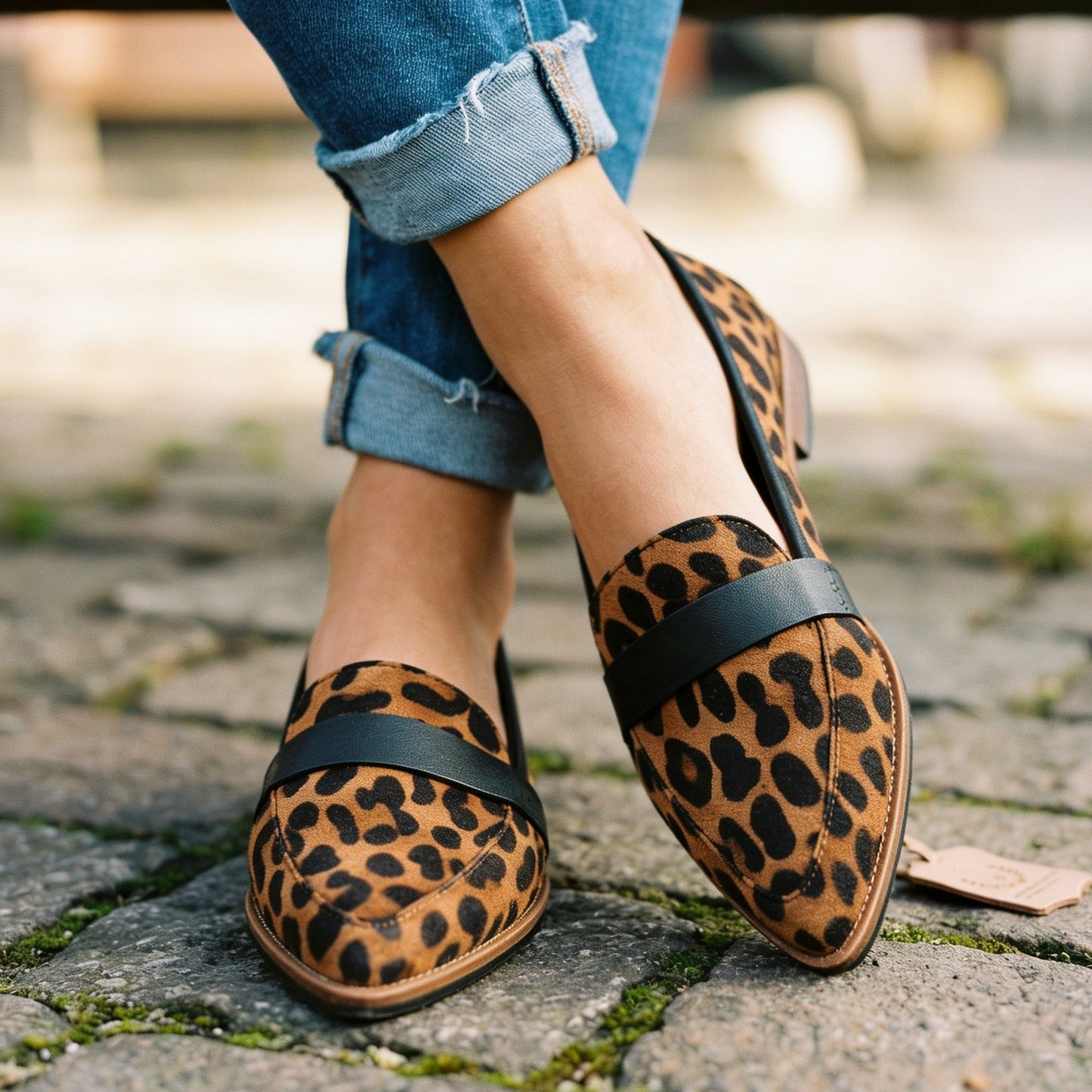 Adele - Elegant Black Penny Loafers for Women DONE