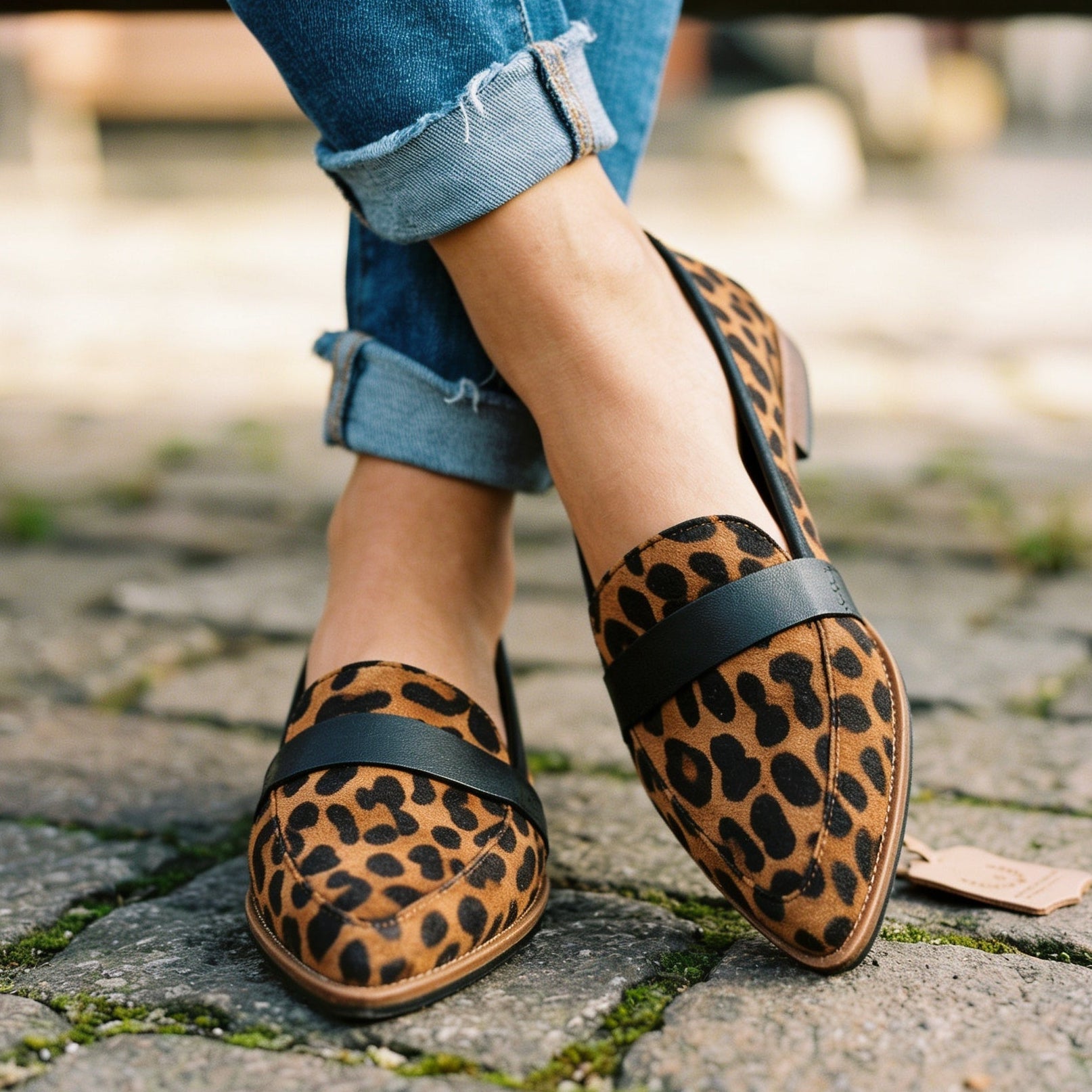 Adele - Elegant Black Penny Loafers for Women DONE