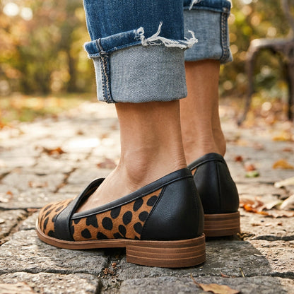 Adele - Elegant Black Penny Loafers for Women DONE