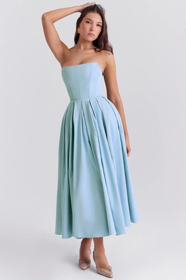Adeline - Elegant Summer Midi Dress for Wedding Guests 0