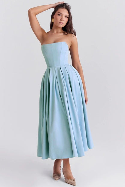 Adeline - Elegant Summer Midi Dress for Wedding Guests 0