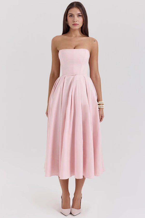 Adeline - Elegant Summer Midi Dress for Wedding Guests 4