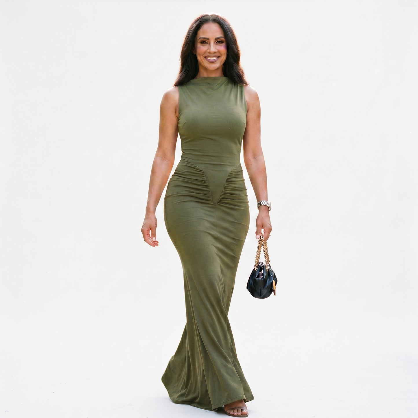 Adriana - Elegant Summer Maxi Dress with Ruffles DONE