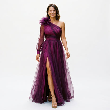 Alessi - Trendy One Shoulder Maxi Dress for Women DONE 05-12-2026