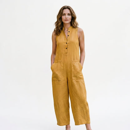 Alexa - Elegant Linen Blend Sleeveless Jumpsuit DONE 05-29-2026