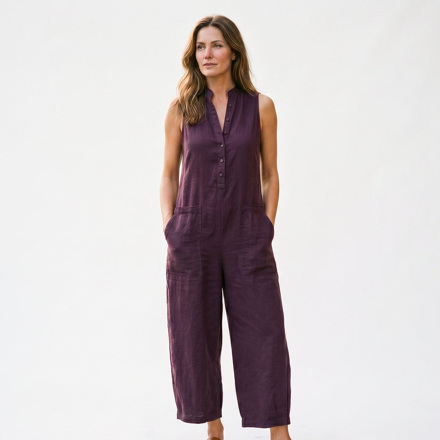 Alexa - Elegant Linen Blend Sleeveless Jumpsuit DONE 05-29-2026
