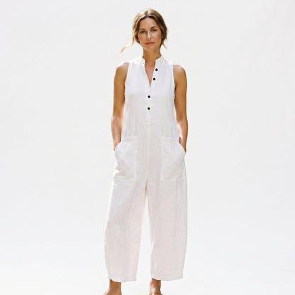 Alexa - Elegant Linen Blend Sleeveless Jumpsuit DONE 05-29-2026