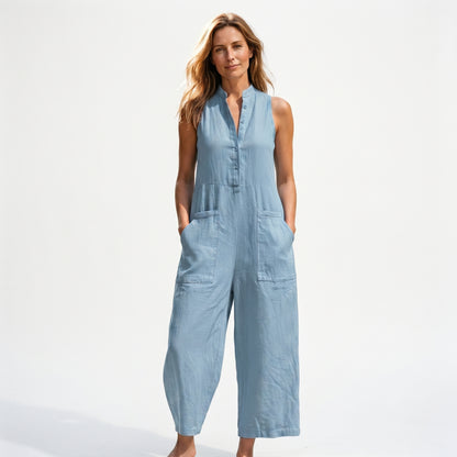 Alexa - Elegant Linen Blend Sleeveless Jumpsuit DONE 05-29-2026