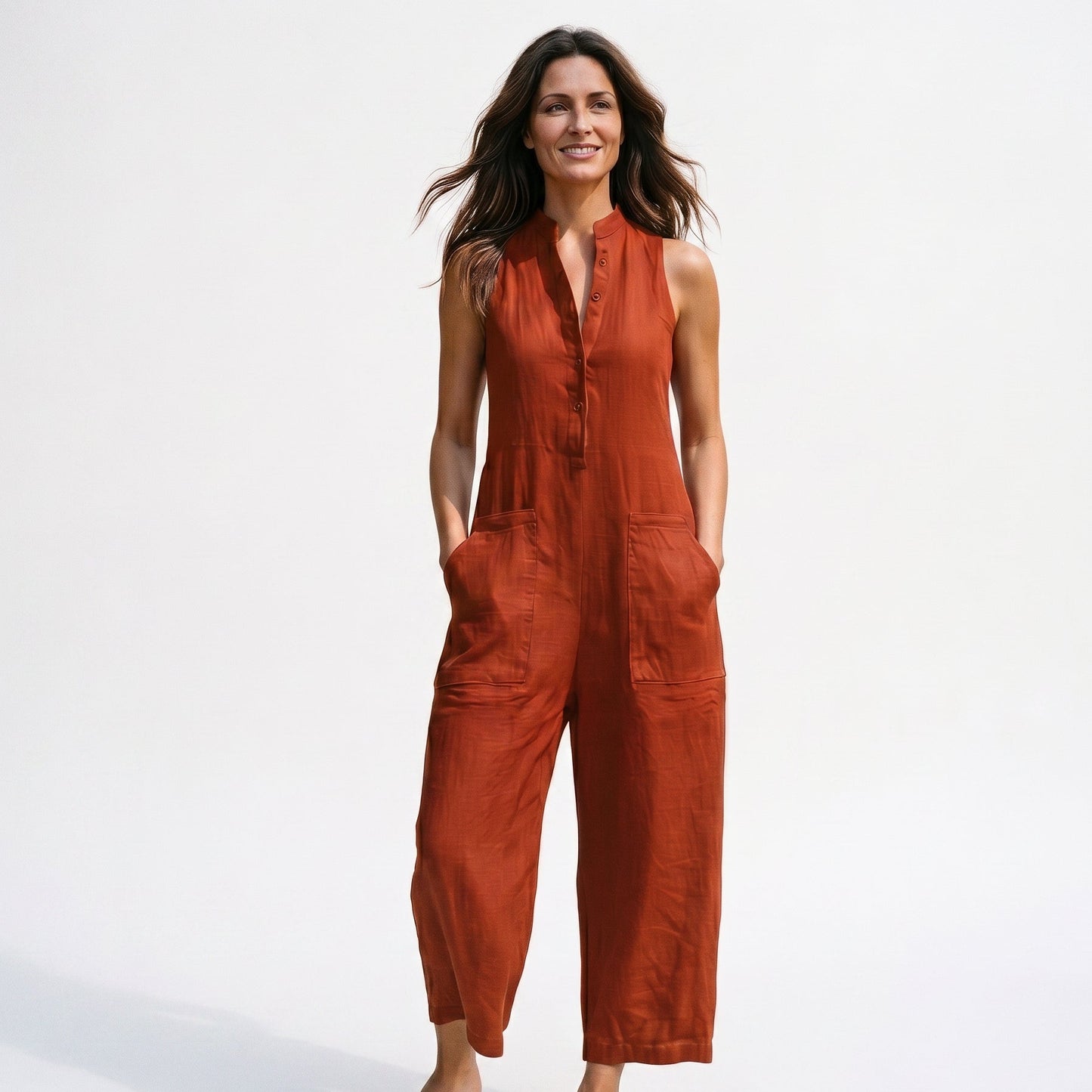 Alexa - Elegant Linen Blend Sleeveless Jumpsuit DONE 05-29-2026