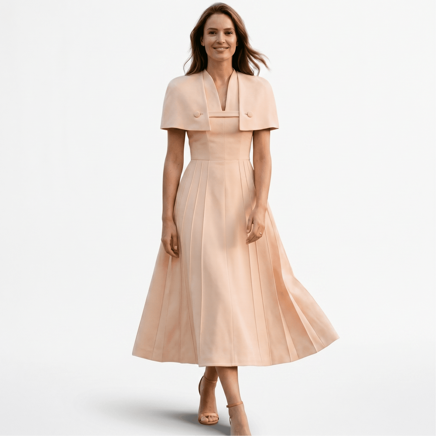 Alexandria - Elegant V Neck Sleeveless Women's Summer Dress Approved