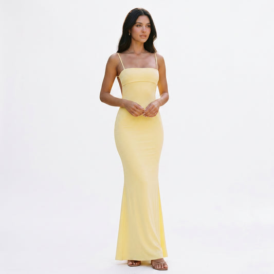 Amara - Elegant Backless Bodycon Summer Maxi Dress DONE