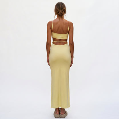 Amara - Elegant Backless Bodycon Summer Maxi Dress DONE