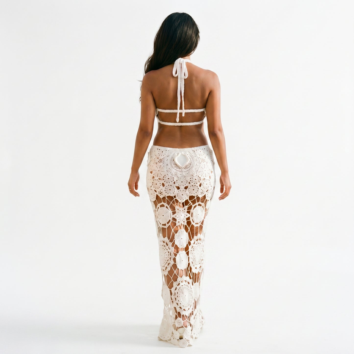 Amara - Elegant Crochet Cut Out Maxi Dress DONE