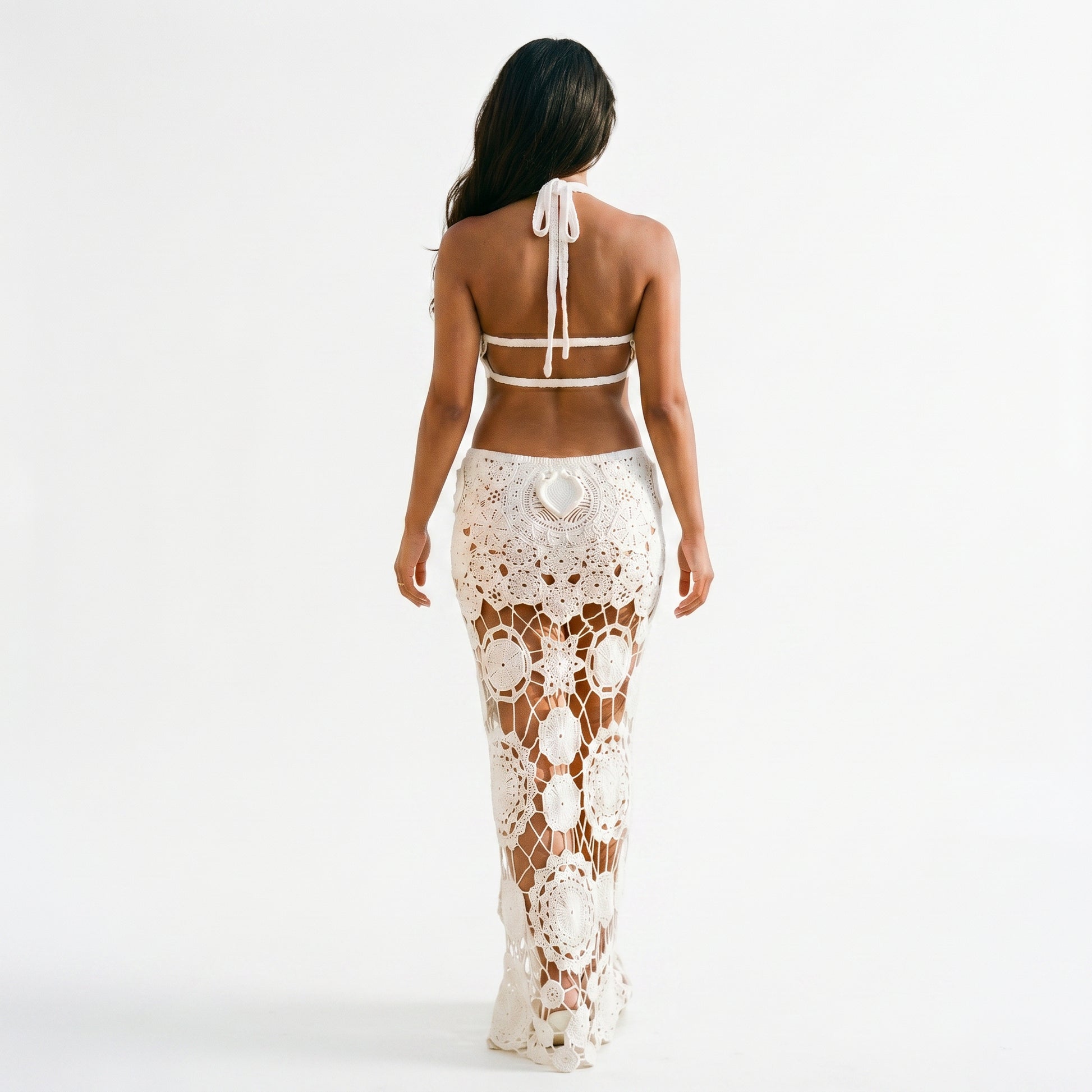 Amara - Elegant Crochet Cut Out Maxi Dress DONE