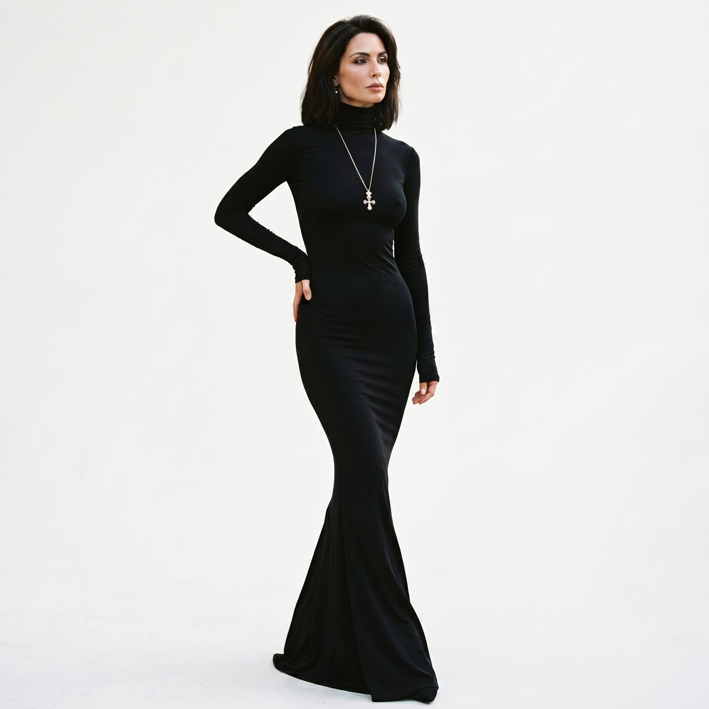 Amara - Elegant Long Sleeve Maxi Dress for Women