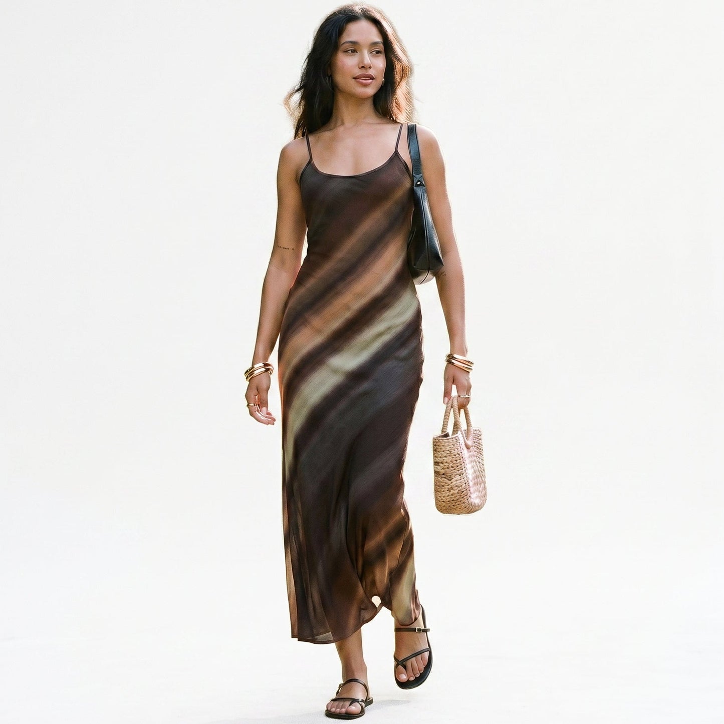 Amara - Elegant Maxi Dress for Women with Color Gradient DONE