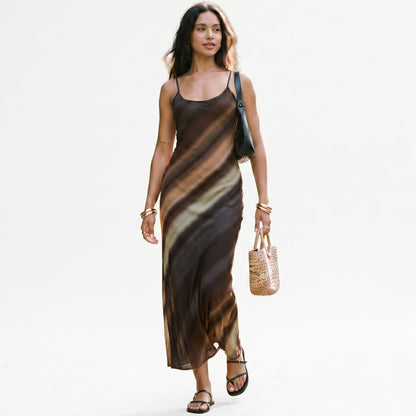 Amara - Elegant Maxi Dress for Women with Color Gradient DONE