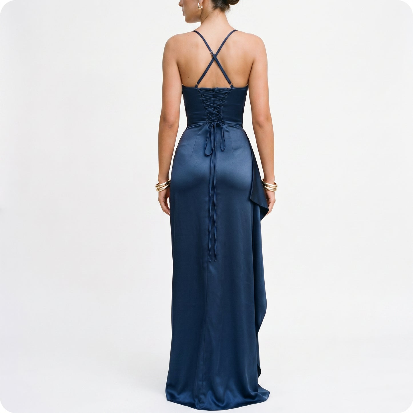 Amara - Elegant Navy Blue Evening Maxi Dress DONE