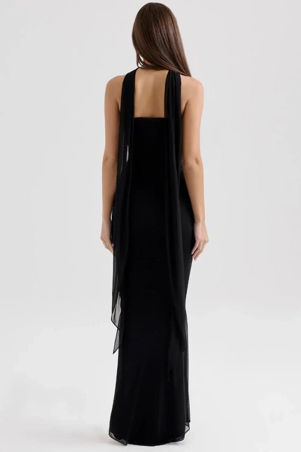 Amara - Elegant Black Corset Top Dress for Special Occasions 2