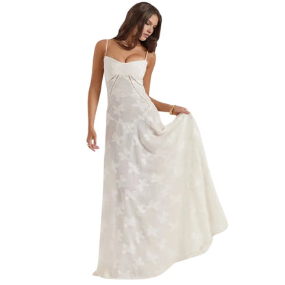 Amara - Elegant Floral Jacquard Gown for Weddings 1