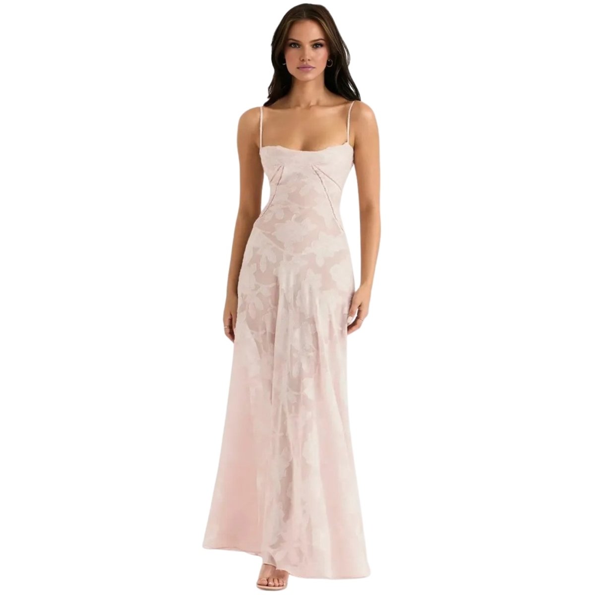 Amara - Elegant Floral Jacquard Gown for Weddings 7