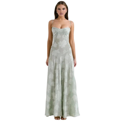 Amara - Elegant Floral Jacquard Gown for Weddings 9