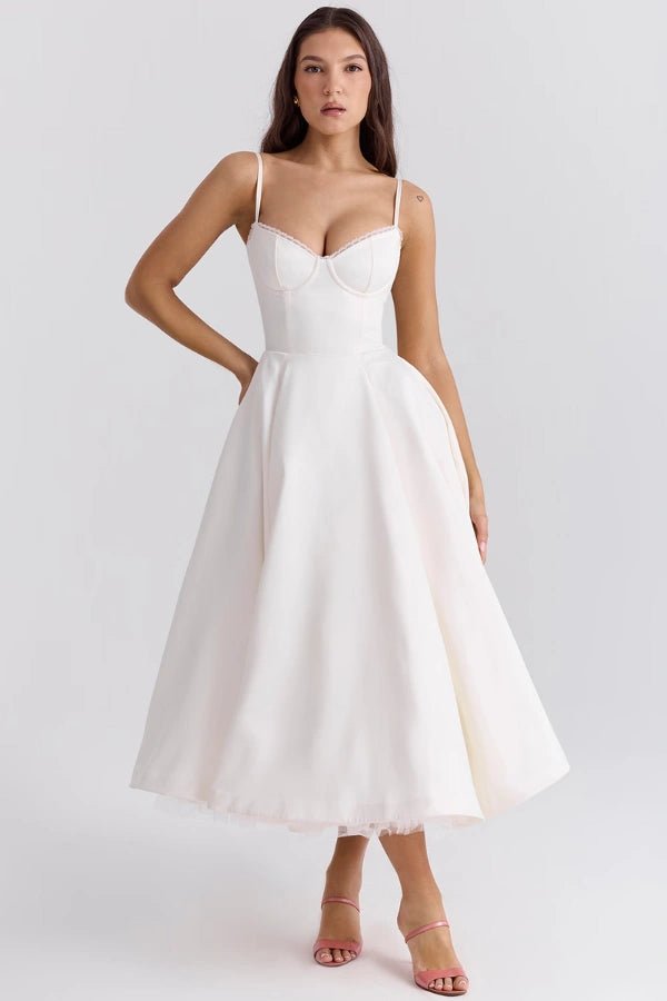 Amara - Elegant Satin Midi Dress for Women in Blush Pink 12