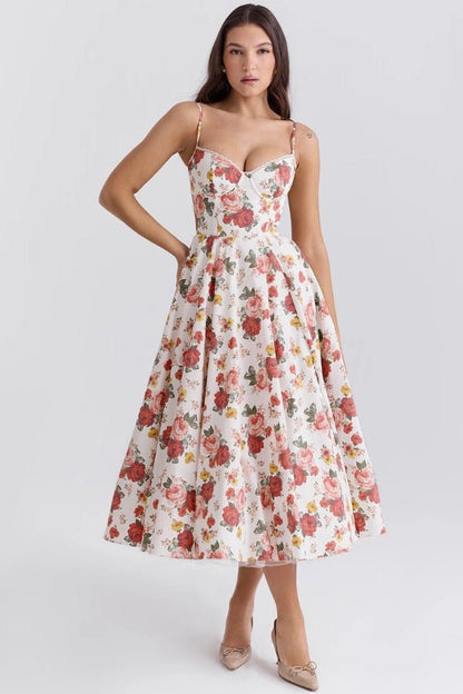 Amara - Elegant Satin Midi Dress for Women in Blush Pink 14