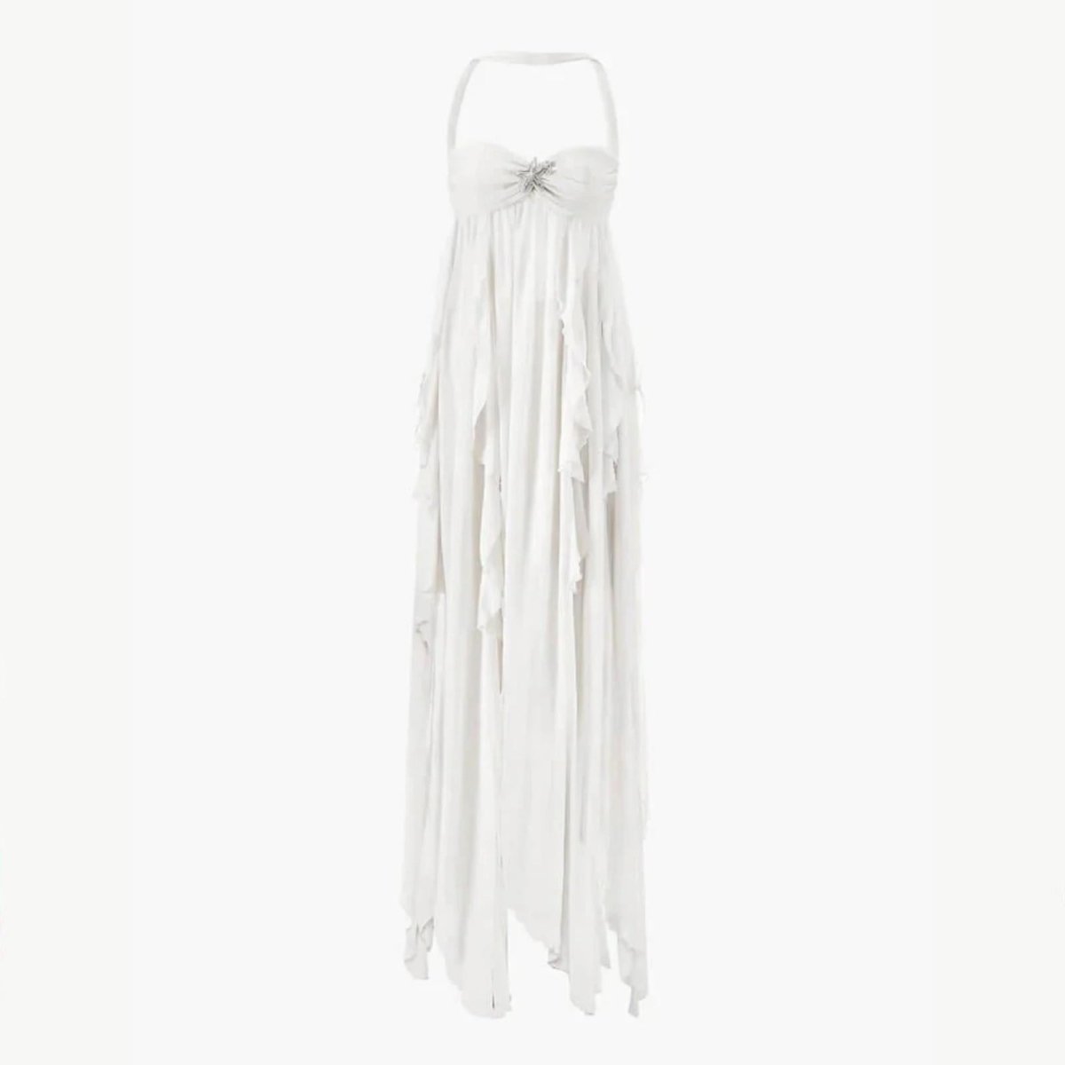 Amara - Elegant White Maxi Dress with Open Back 2