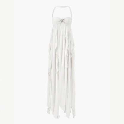 Amara - Elegant White Maxi Dress with Open Back 2