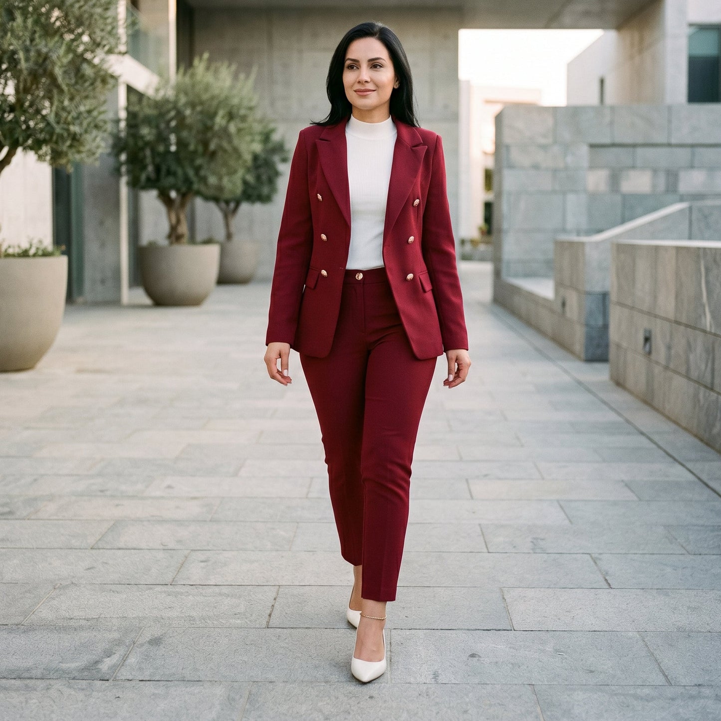 Amber - Elegant Women's Suit with High Waist Pants Set DONE 05-29-2026