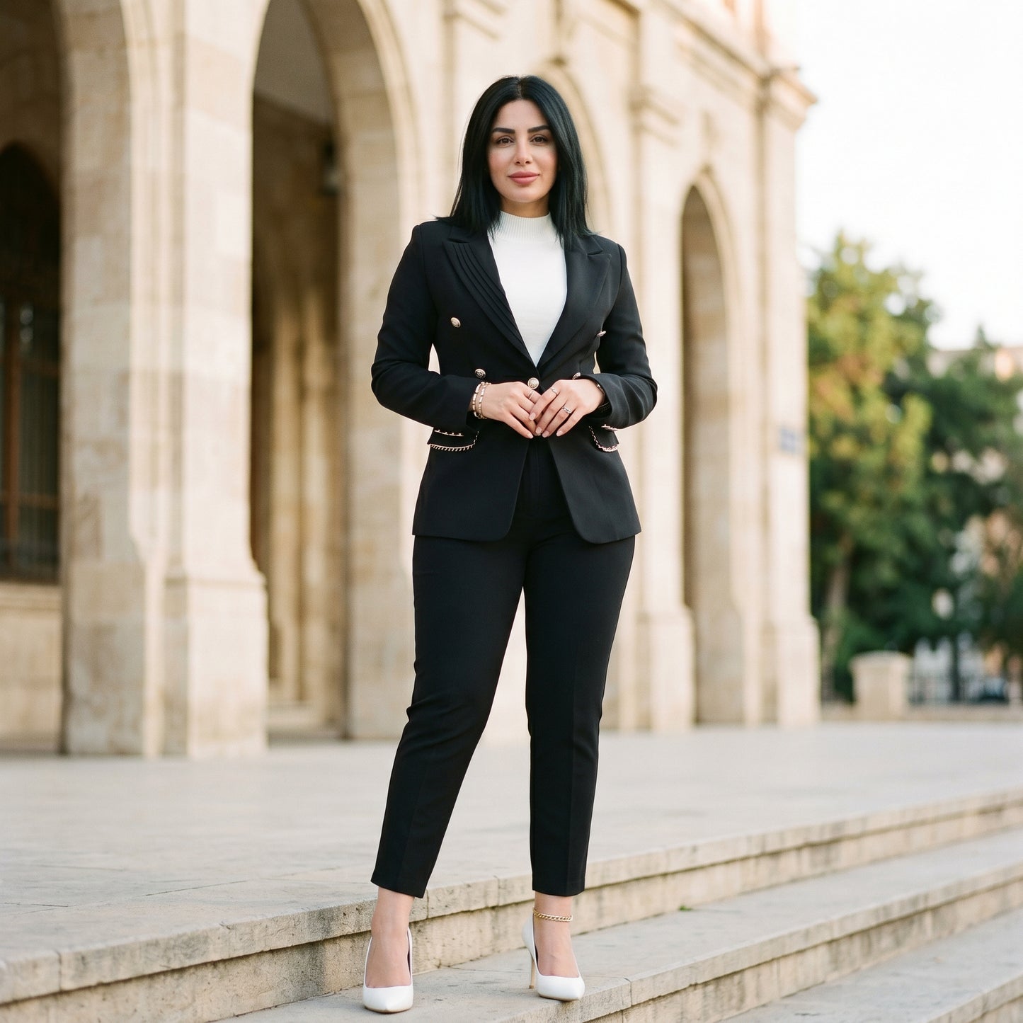 Amber - Elegant Women's Suit with High Waist Pants Set DONE 05-29-2026