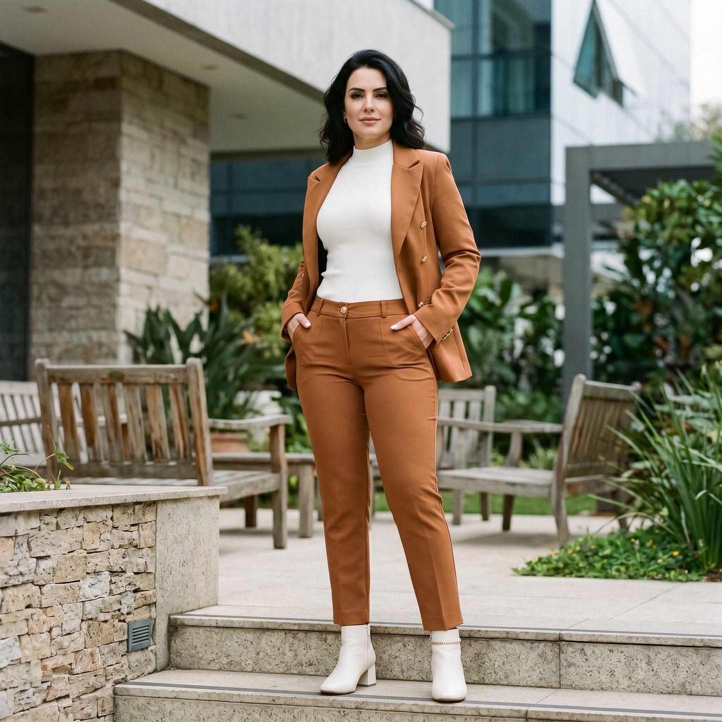 Amber - Elegant Women's Suit with High Waist Pants Set DONE 05-29-2026