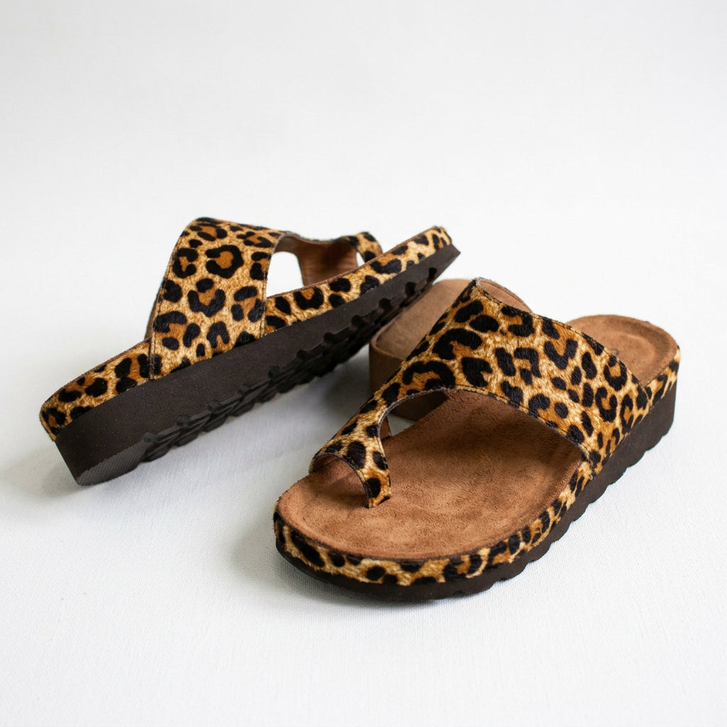 Amelia - Comfy Black Platform Sandals for Women