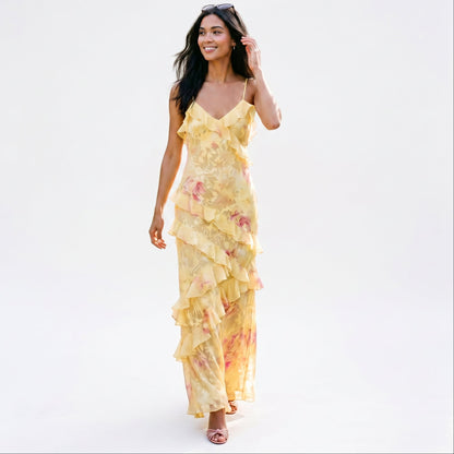 Amelia - Elegant Floral Summer Maxi Dress for Weddings DONE