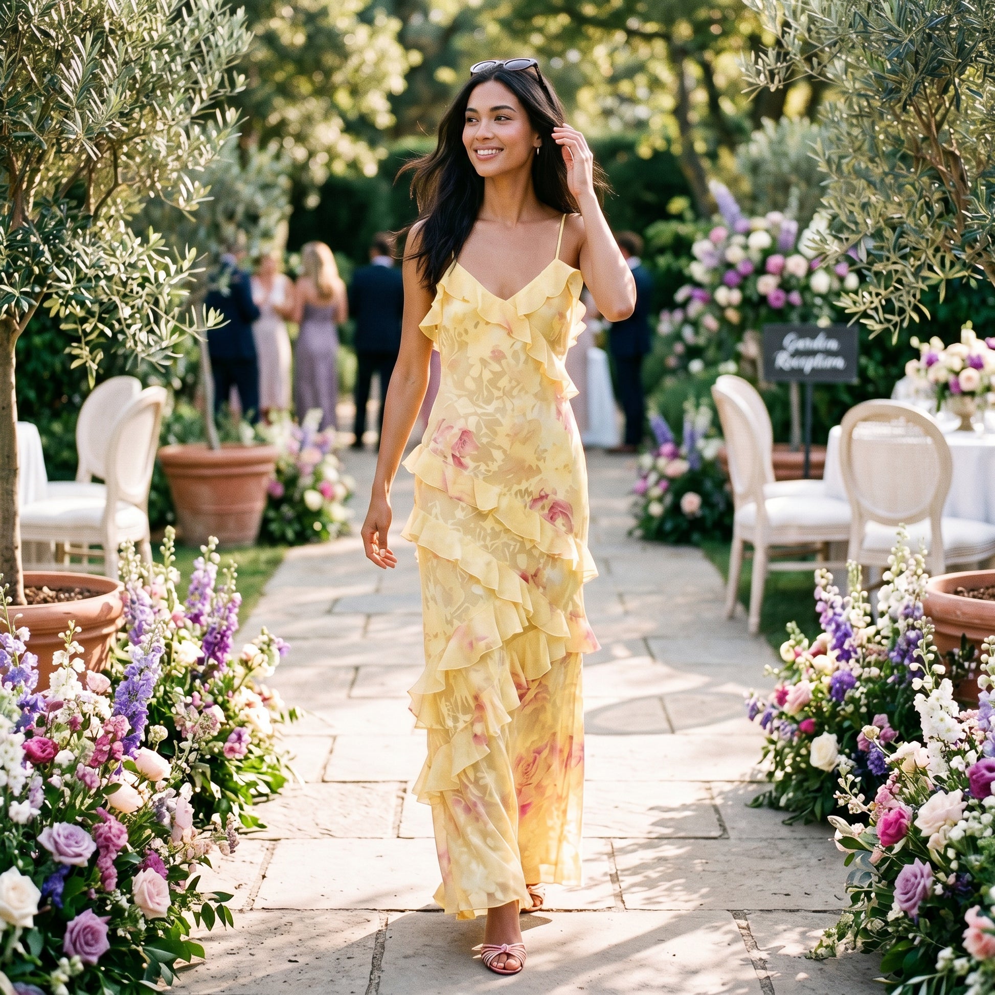 Amelia - Elegant Floral Summer Maxi Dress for Weddings DONE