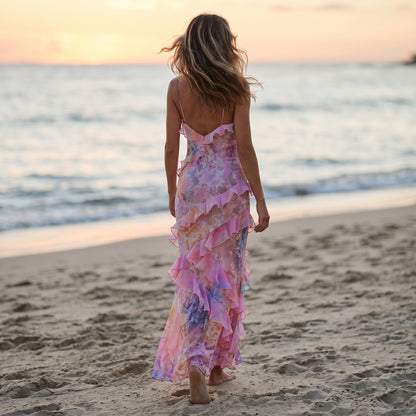 Amelia - Elegant Floral Summer Maxi Dress for Weddings DONE