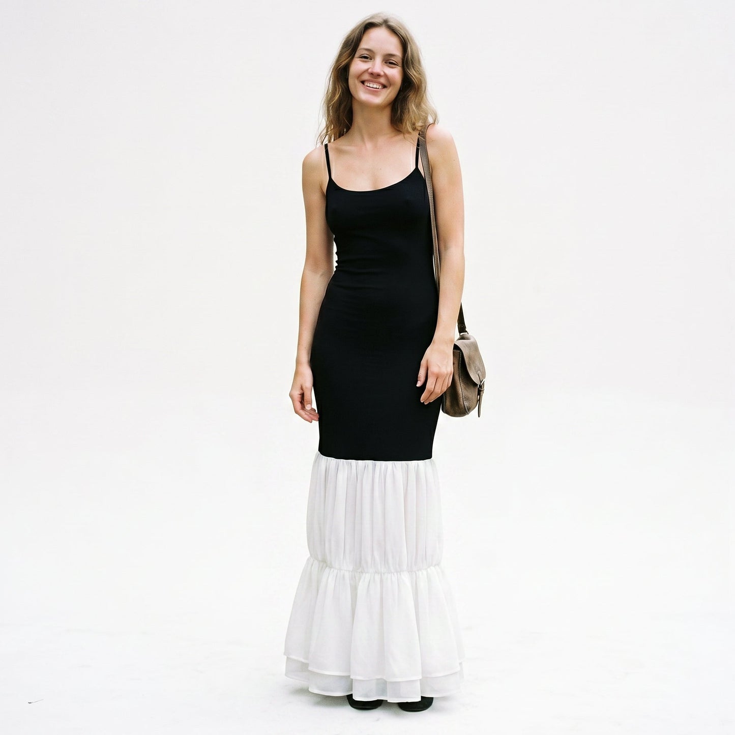 Amelia - Elegant Maxi Dress for Women with Contrast Skirt DONE