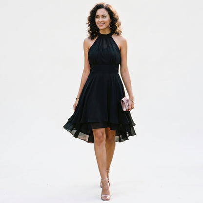 Amelia - Elegant Summer Halter Midi Dress for Weddings DONE