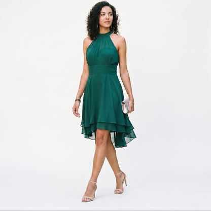 Amelia - Elegant Summer Halter Midi Dress for Weddings DONE
