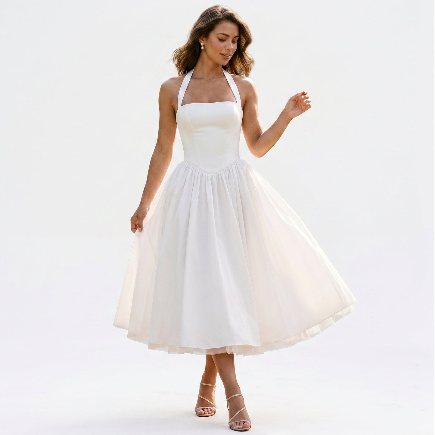 Amelia - Elegant Wedding Guest Midi Dress DONE
