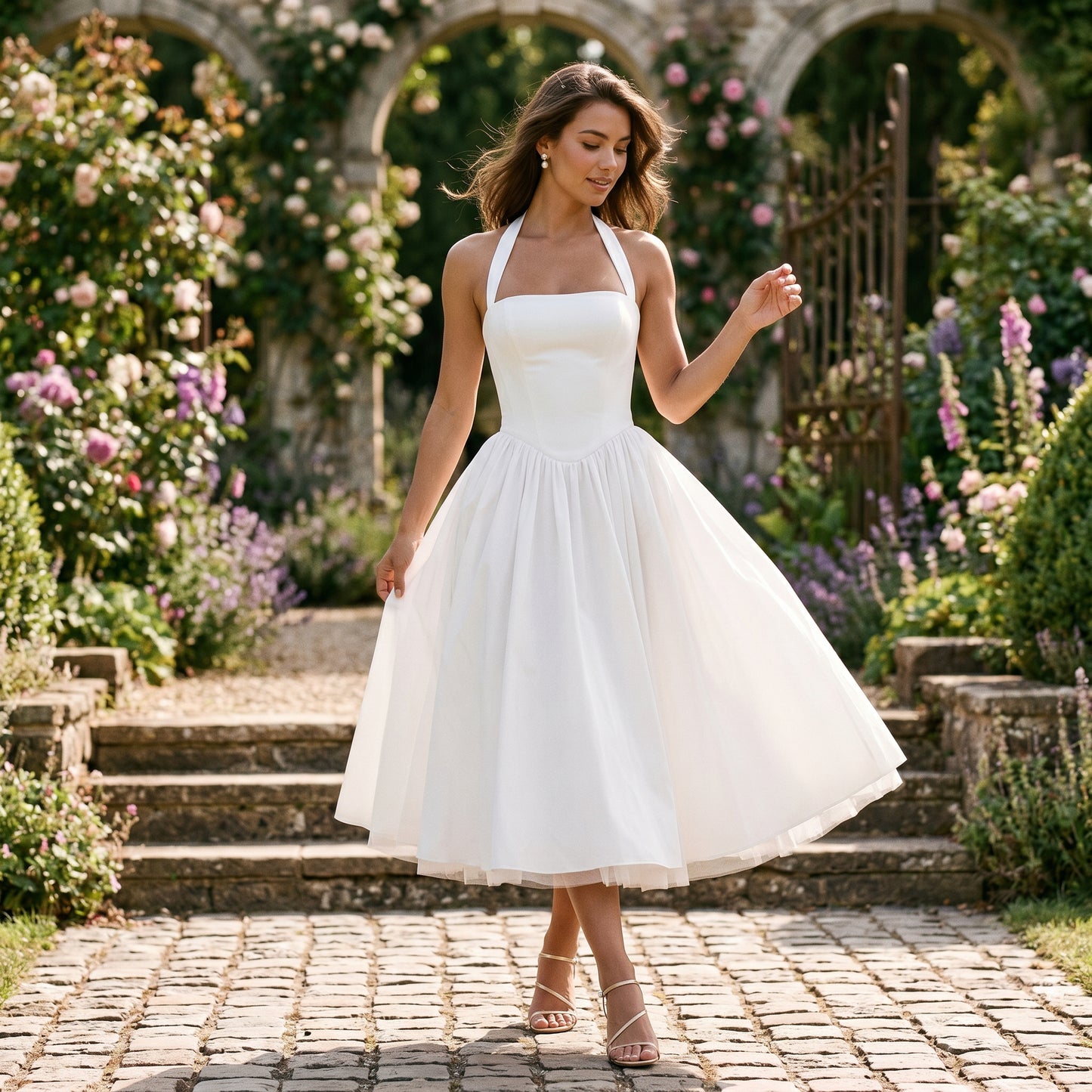 Amelia - Elegant Wedding Guest Midi Dress DONE