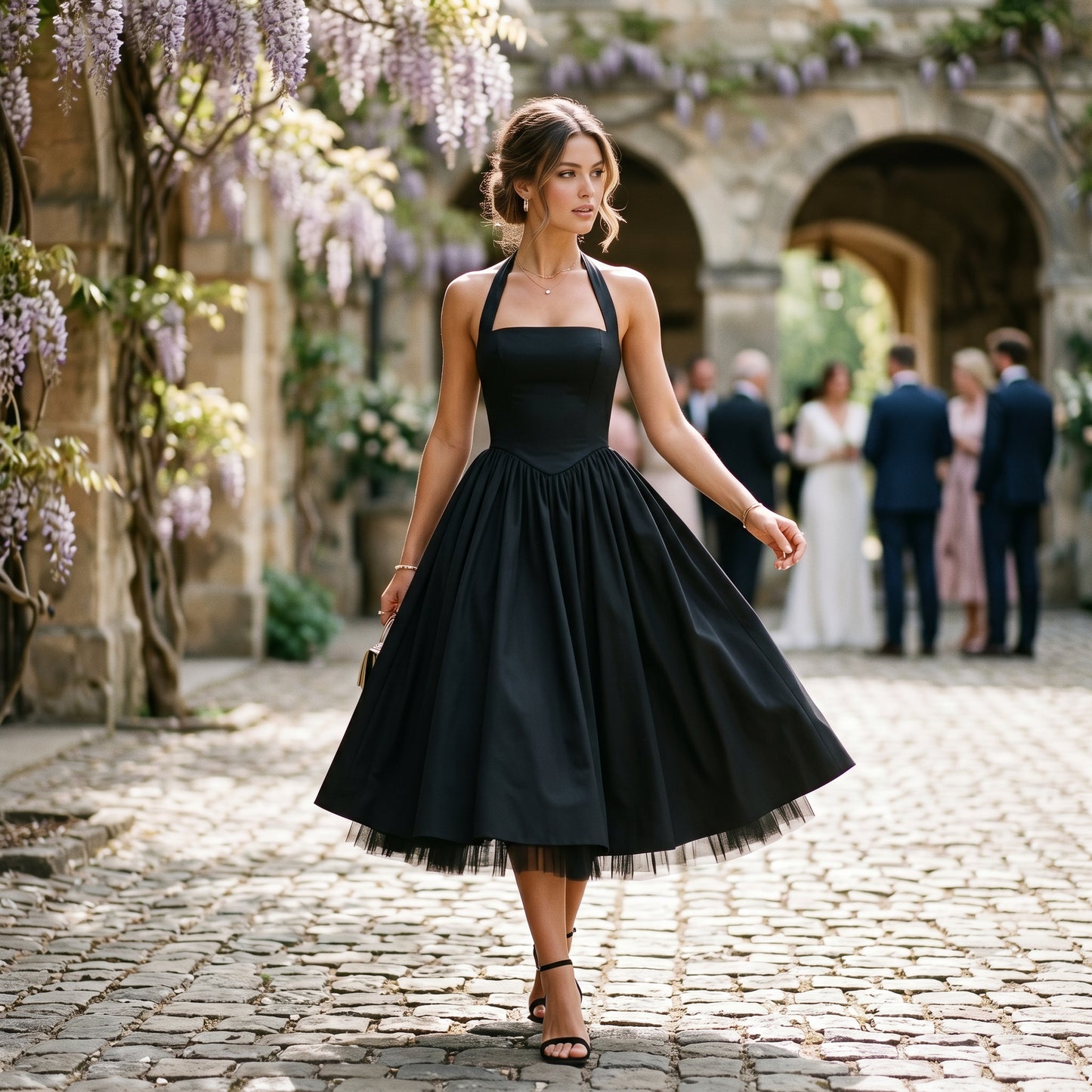 Amelia - Elegant Wedding Guest Midi Dress DONE