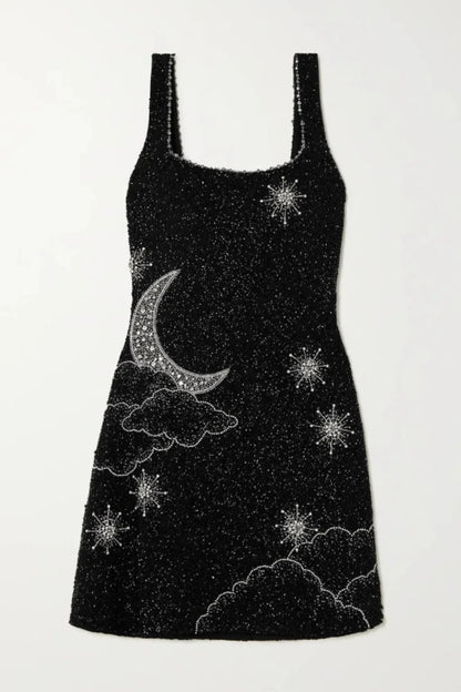 Amelia - Elegant Black Beaded Mini Dress for Weddings 5