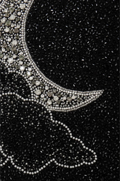Amelia - Elegant Black Beaded Mini Dress for Weddings 6